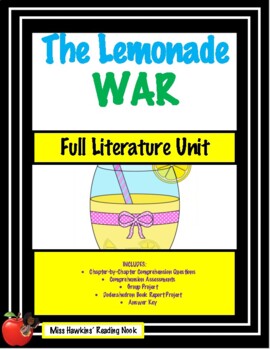 Preview of The Lemonade War Unit (Common Core Aligned!!)