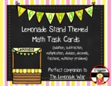 The Lemonade War - Math Task Cards - mixed opperations