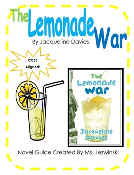 Preview of The Lemonade War Novel Guide & Math Activities