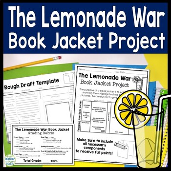 The Lemonade War Project Create A Book Jacket Lemonade War Activity