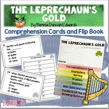 Preview of The Leprechaun's Gold | Comprehension Cards and Flipbook