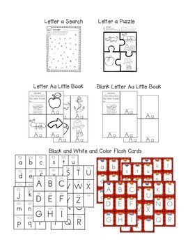 Alphabet Worksheets for the Letter A by Learning with Mrs Langley