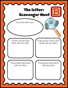 Preschool Alphabet: B is for Bears (Book Scavenger Hunt