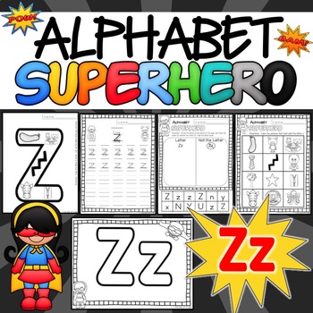 alphabet worksheets for the letter z by learning with mrs langley