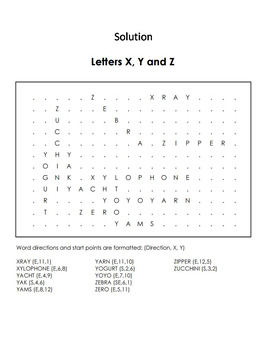 phonics worksheet beginning letter sounds the letters x y and z word