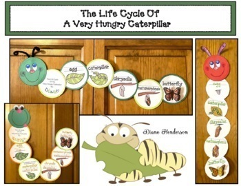 Preview of The Life Cycle Of A Butterfly Craft With A Very Hungry Caterpillar
