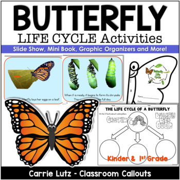 Life Cycle of a Butterfly by Carrie Lutz | Teachers Pay Teachers