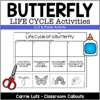 Life Cycle of a Butterfly by Carrie Lutz | Teachers Pay Teachers