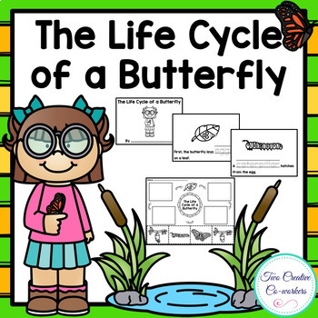 Preview of The Life Cycle of a Butterfly | mini book, worksheets & cards