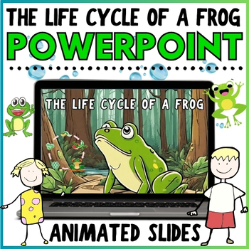 Preview of The Life Cycle of a Frog PowerPoint Presentation | Science Lesson for K 1st 2nd