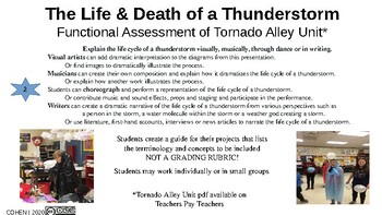 Preview of The Life & Death of a Thunderstorm, Arts Integrated Assessment