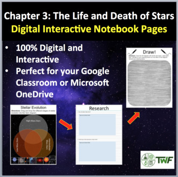 Preview of The Life and Death of Stars - Digital Interactive Notebook Pages