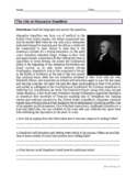 The Life of Alexander Hamilton Biography Worksheet