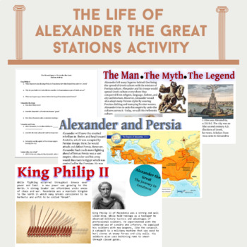 Preview of The Life of Alexander the Great | Stations Activity 