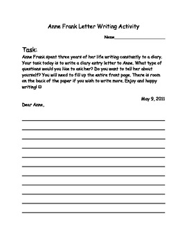 Preview of The Life of Anne Frank Activities Packet (Grades 3-6)