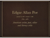 The Life of Edgar Allan Poe PowerPoint