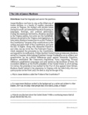 The Life of James Madison Biography Worksheet