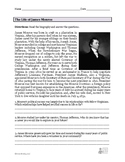 The Life of President James Monroe (Biography Worksheet)