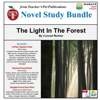 Preview of The Light in the Forest LitPlan Novel Study Unit Bundle