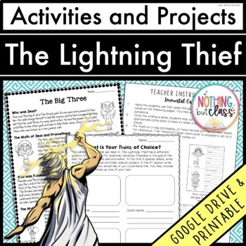 Preview of The Lightning Thief | Activities and Projects | Worksheets and Digital