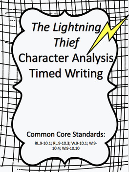 Preview of The Lightning Thief Character Analysis - Timed Writing