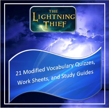 Preview of The Lightning Thief Modified Vocabulary Quizzes for the Whole Novel