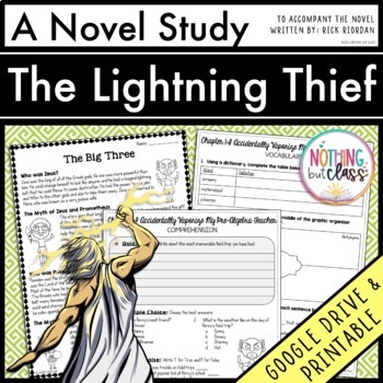 Preview of The Lightning Thief Novel Study - A Percy Jackson Unit - Comprehension & Tests