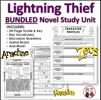 Preview of The Lightning Thief Novel Study Bundle