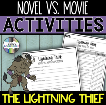Preview of The Lightning Thief Novel vs. Movie Activities