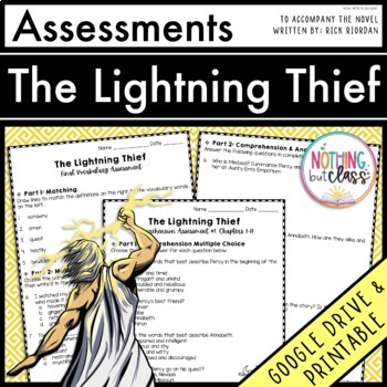 Preview of The Lightning Thief - Tests | Quizzes | Assessments