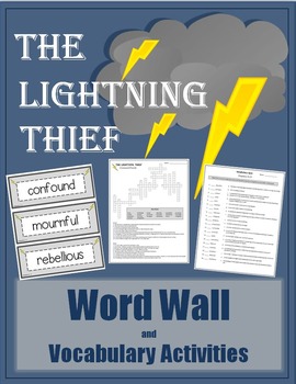 Preview of Lightning Thief - Vocabulary Activities and Word Wall