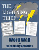 Lightning Thief - Vocabulary Activities and Word Wall