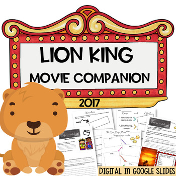 Preview of The Lion King 2019 Movie Companion & Guide | End of Year Activities