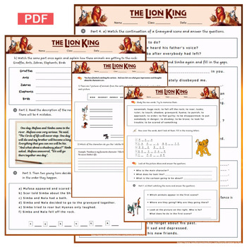 The Lion King Gapfill - Just Can't W…: English ESL worksheets pdf