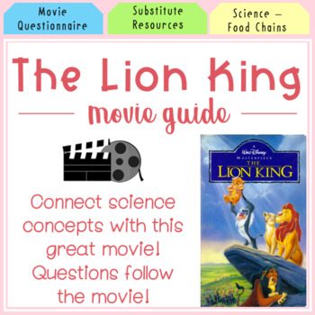 Preview of The Lion King Movie Guide l Questions l Worksheets