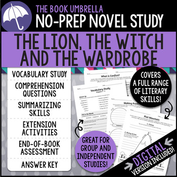 Preview of The Lion, The Witch And The Wardrobe Novel Study { Print & Digital }