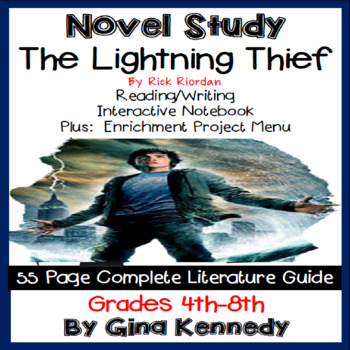 Preview of The Lightning Thief Novel Study + Enrichment Project Menu; Digital Option