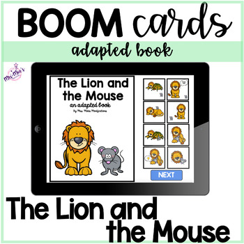 Preview of The Lion and the Mouse: Adapted Book- Boom Cards