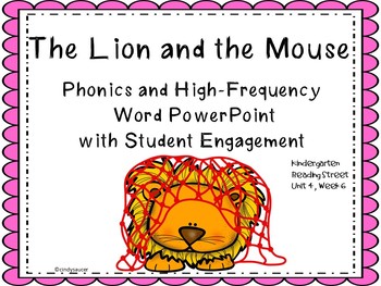 Preview of The Lion and the Mouse, PowerPoint With Student Engagement