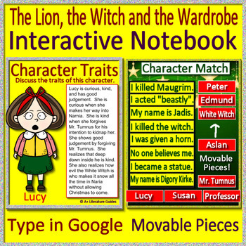 Preview of The Lion, the Witch and the Wardrobe Digital Notebook - 26 Google Slides