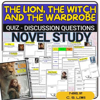 Preview of The Lion, the Witch and the Wardrobe, Novel Study Unit Plan,Quiz with Answer Key