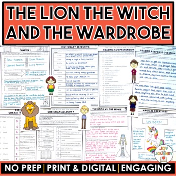Preview of The Lion, the Witch and the Wardrobe Novel Study | Print and Digital