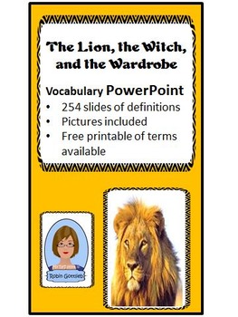 Preview of The Lion, the Witch, and the Wardrobe Vocabulary Powerpoint