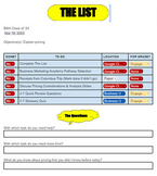 The List - Interactive Agenda and Checklist