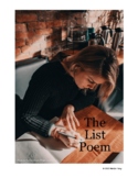 The List Poem assignment with mentor text: an easy high sc