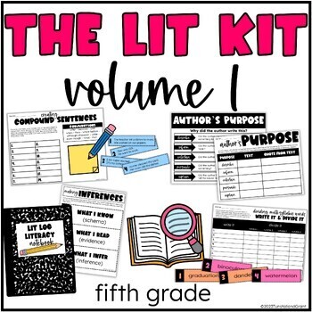 Preview of The Lit Kit Volume 1 Fifth Grade