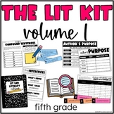 The Lit Kit Volume 1 Fifth Grade