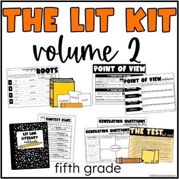 Preview of The Lit Kit Volume 2 Fifth Grade