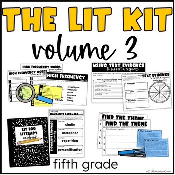 Preview of The Lit Kit Volume 3 Fifth Grade