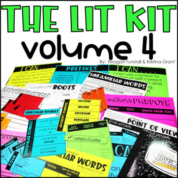 Preview of The Lit Kit Volume 4 Fourth Grade